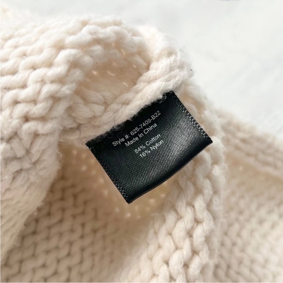 Jenni Kayne Cody Button Up Knit LARGE Cardigan Sweater Ivory Cream Long Sleeve - Picture 11 of 12